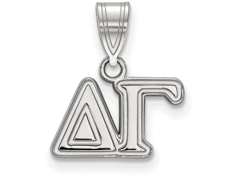 LogoArt Sterling Silver Delta Gamma Medium Pendant Necklace