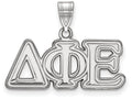 LogoArt Sterling Silver Delta Phi Epsilon Medium Pendant Necklace