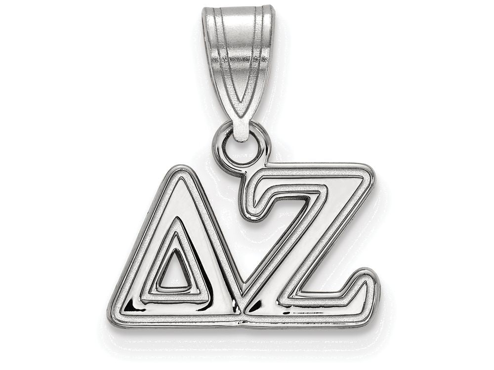 LogoArt Sterling Silver Delta Zeta Medium Pendant Necklace