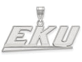 LogoArt Sterling Silver Eastern Kentucky University Medium Pendant Necklace