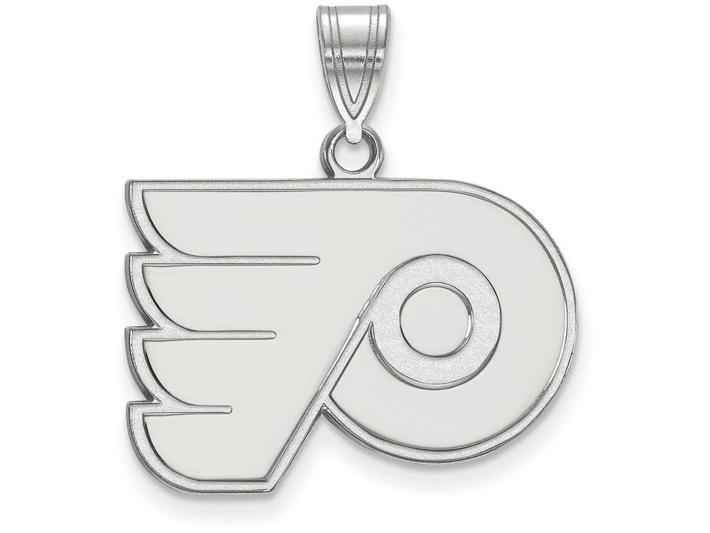 LogoArt Sterling Silver Philadelphia Flyers Medium Pendant Necklace