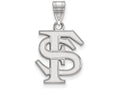 LogoArt Sterling Silver Florida State University Medium Pendant Necklace