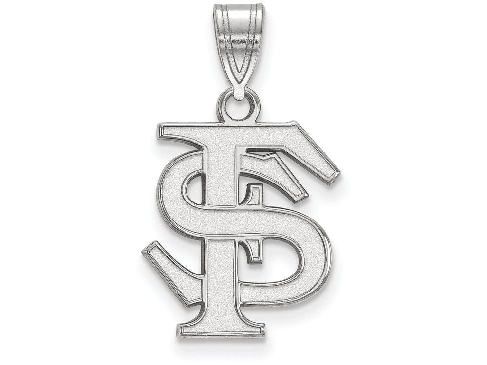 LogoArt Sterling Silver Florida State University Medium Pendant Necklace