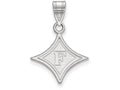 LogoArt Sterling Silver Furman University Medium Pendant Necklace