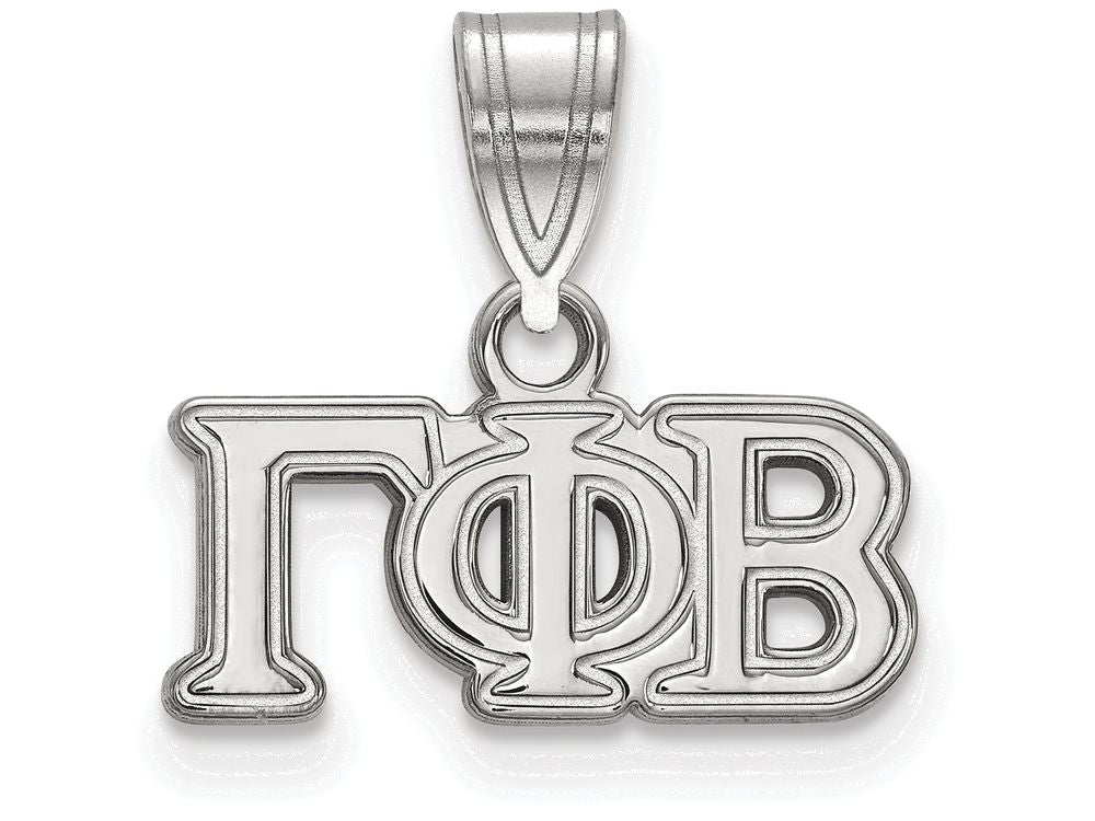 LogoArt Sterling Silver Gamma Phi Beta Medium Pendant Necklace