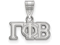 LogoArt Sterling Silver Gamma Phi Beta Medium Pendant Necklace