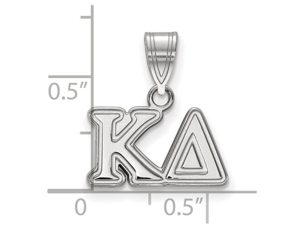 LogoArt Sterling Silver Kappa Delta Medium Pendant Necklace