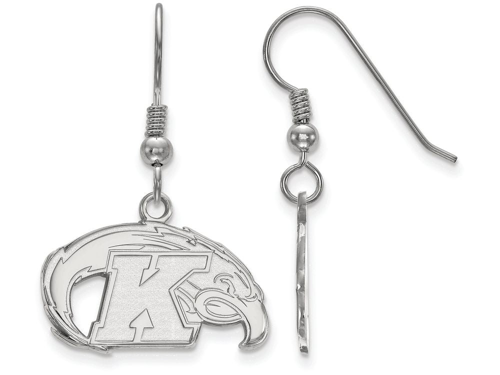 LogoArt Sterling Silver Kent State University Small Dangle Earrings Wire
