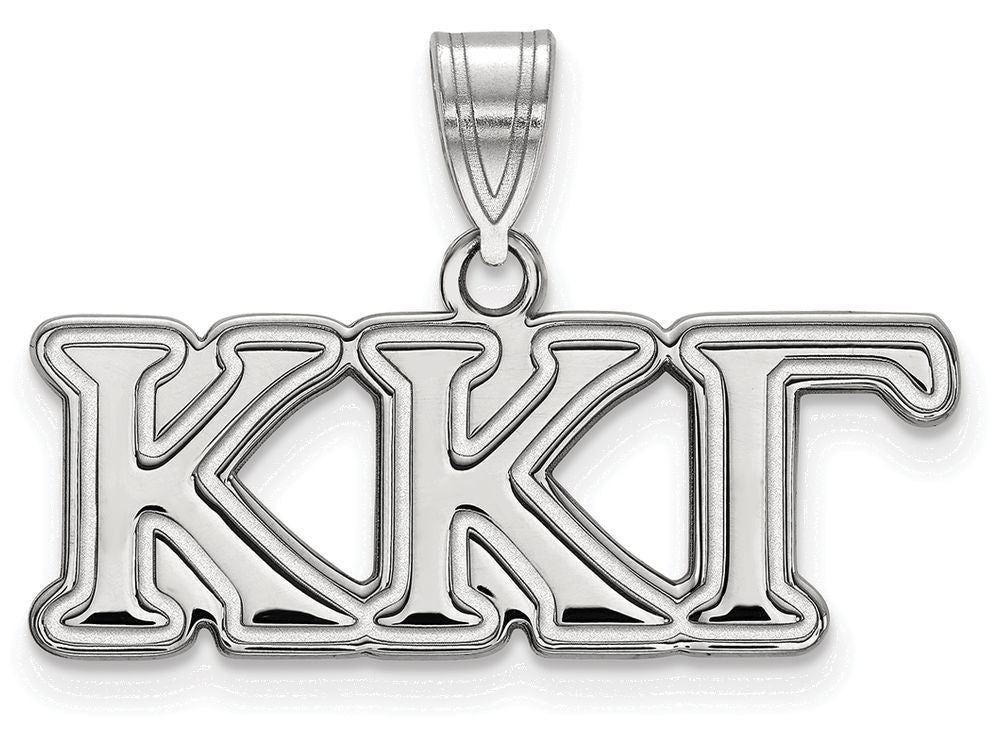 LogoArt Sterling Silver Kappa Kappa Gamma Medium Pendant Necklace