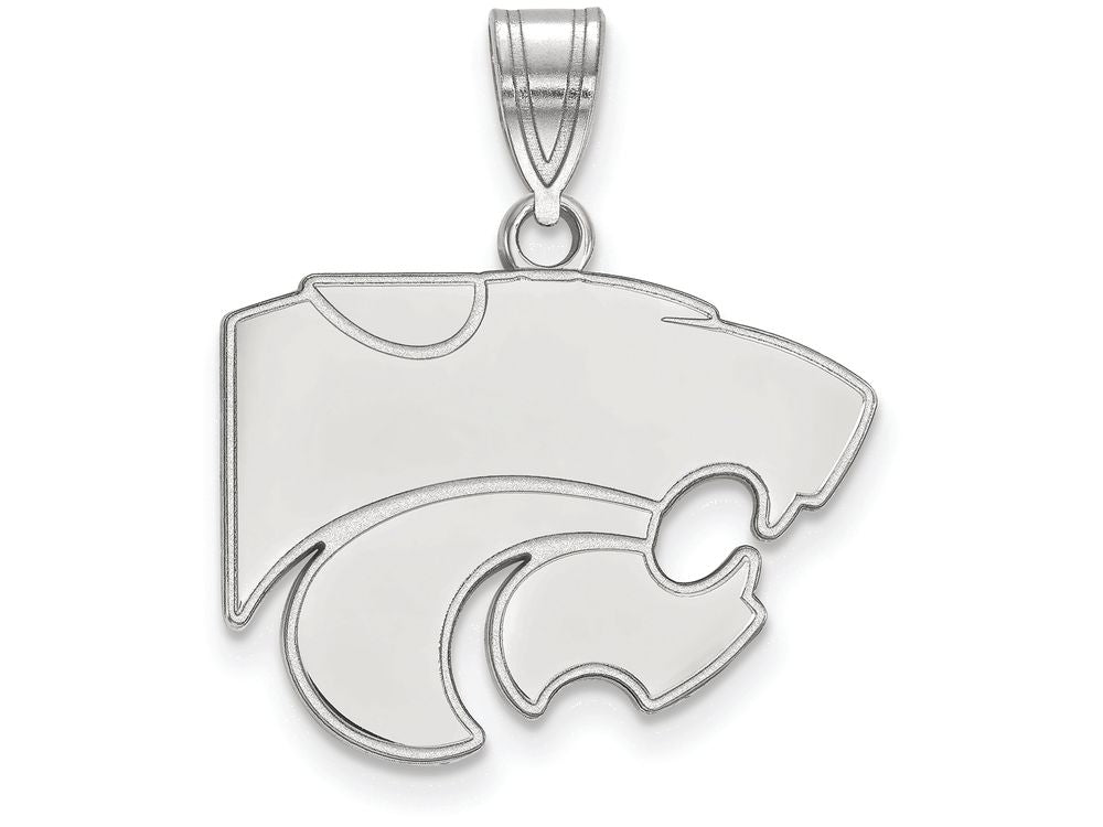 LogoArt Sterling Silver Kansas State University Medium Pendant Necklace