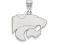 LogoArt Sterling Silver Kansas State University Medium Pendant Necklace