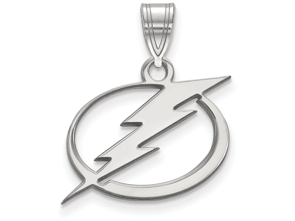 LogoArt Sterling Silver Tampa Bay Ligtning Medium Pendant Necklace