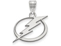 LogoArt Sterling Silver Tampa Bay Ligtning Medium Pendant Necklace