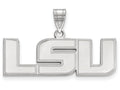 LogoArt Sterling Silver Louisiana State University Medium Pendant Necklace