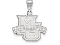 LogoArt Sterling Silver Marquette University Medium Pendant Necklace
