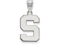 LogoArt Sterling Silver Michigan State University Medium Pendant Necklace
