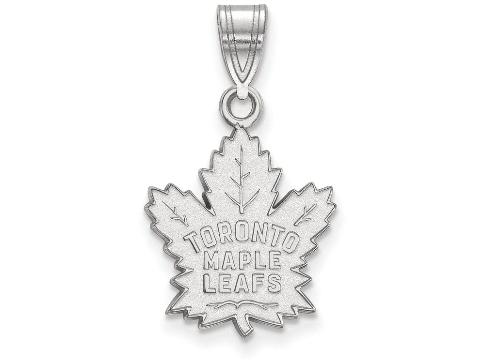 LogoArt Sterling Silver Toronto Maple Leafs Medium Pendant Necklace