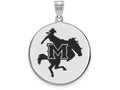 LogoArt Sterling Silver Mcneese State University Xlarge Enamel Disc Pendant Necklace