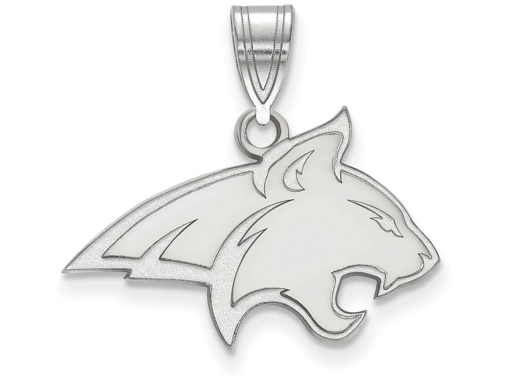 LogoArt Sterling Silver Montana State University Medium Pendant Necklace