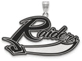 LogoArt Sterling Silver Mt Union College XL Enamel Pendant Necklace
