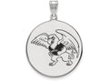 LogoArt Sterling Silver Missouri Western State University Xlarge Enamel Disc Pendant Necklace