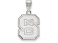 LogoArt Sterling Silver North Carolina State University Medium Pendant Necklace