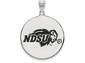 LogoArt Sterling Silver North Dakota State Xlarge Enamel Disc Pendant Necklace
