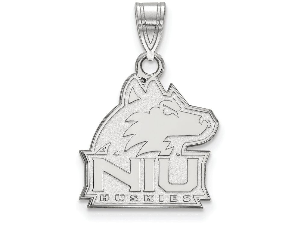 LogoArt Sterling Silver Northern Illinois University Medium Pendant Necklace