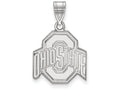 LogoArt Sterling Silver Ohio State University Medium Pendant Necklace