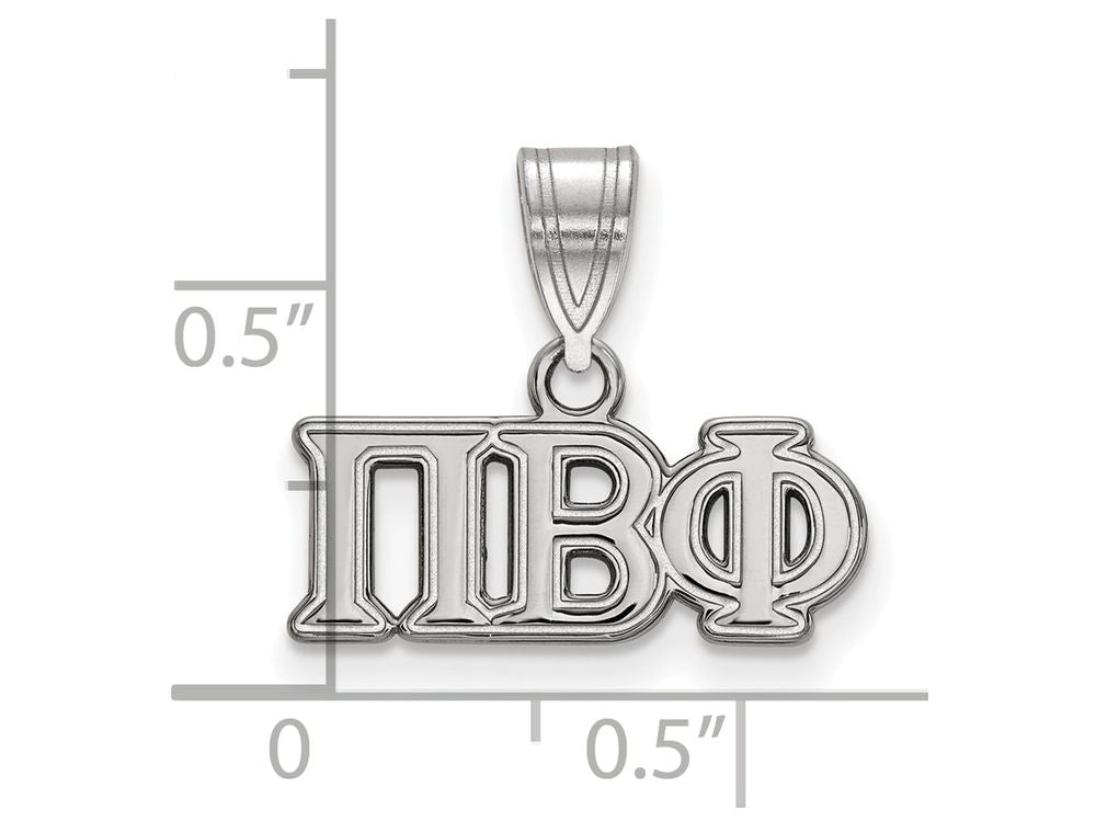 LogoArt Sterling Silver Pi Beta Phi Medium Pendant Necklace