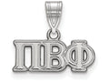 LogoArt Sterling Silver Pi Beta Phi Medium Pendant Necklace