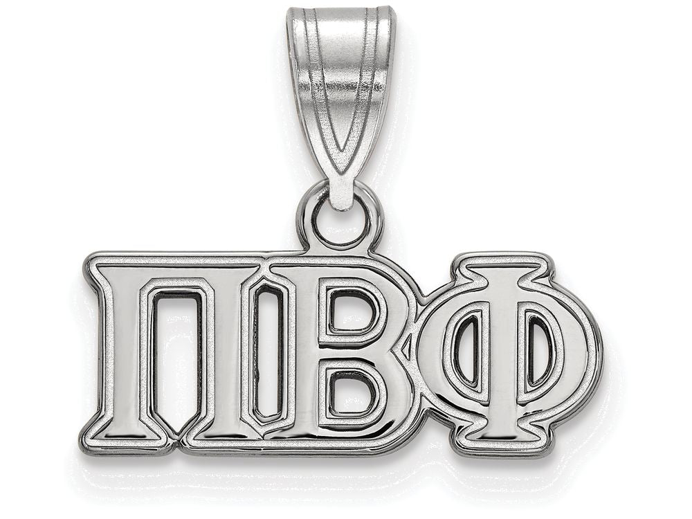 LogoArt Sterling Silver Pi Beta Phi Medium Pendant Necklace