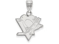 LogoArt Sterling Silver Pittsburgh Penguins Medium Pendant Necklace