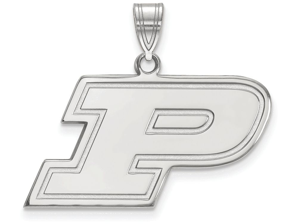 LogoArt Sterling Silver Purdue Medium Pendant Necklace