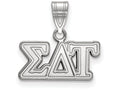 LogoArt Sterling Silver Sigma Delta Tau Medium Pendant Necklace
