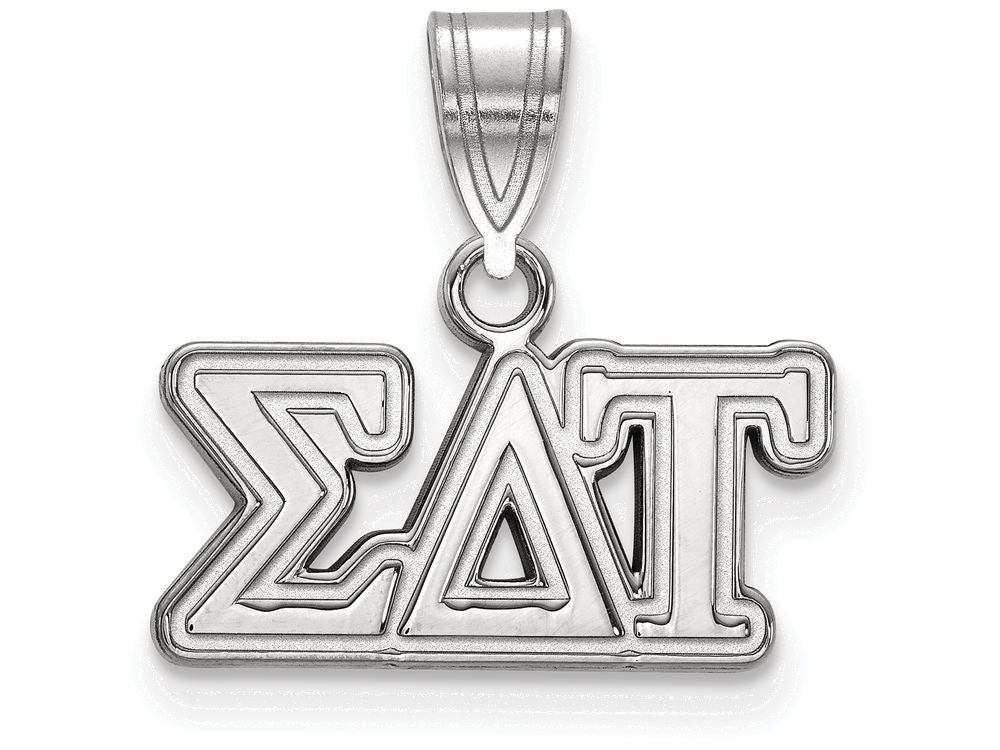LogoArt Sterling Silver Sigma Delta Tau Medium Pendant Necklace