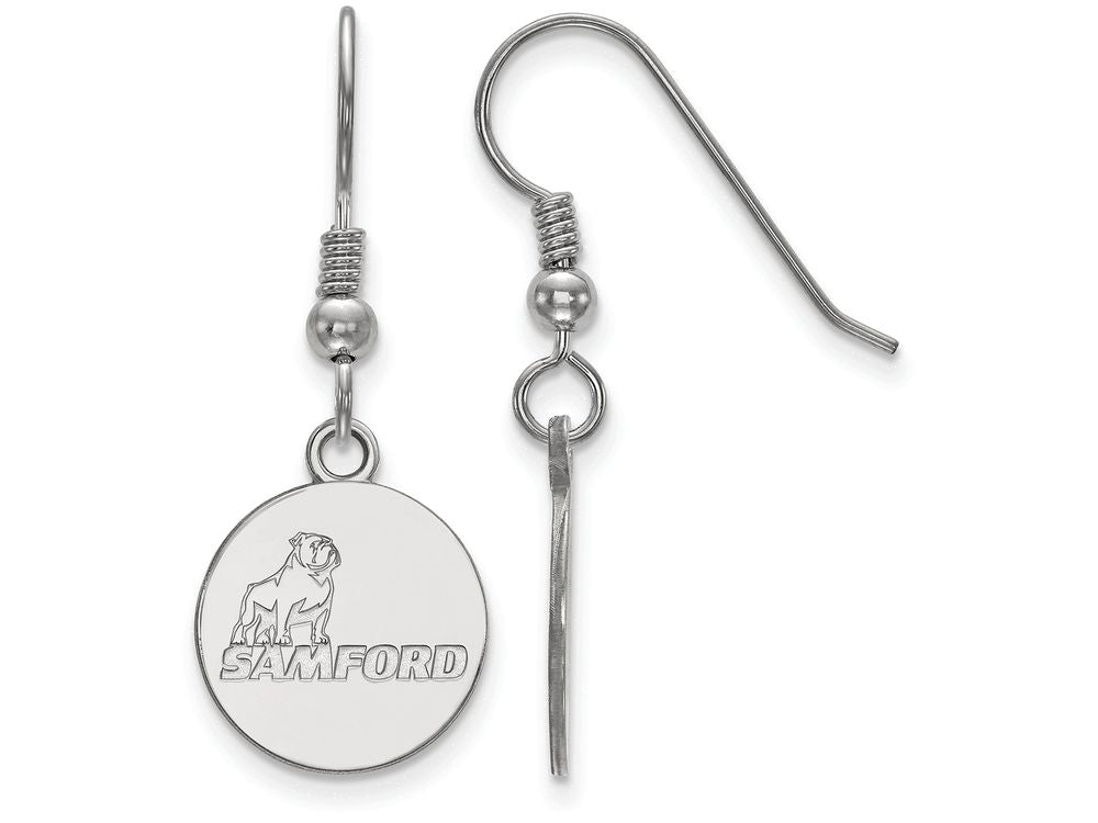 LogoArt Sterling Silver Samford University Small Dangle Earrings Wire