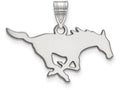 LogoArt Sterling Silver Southern Methodist University Medium Pendant Necklace