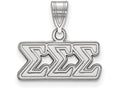 LogoArt Sterling Silver Sigma Sigma Sigma Medium Pendant Necklace