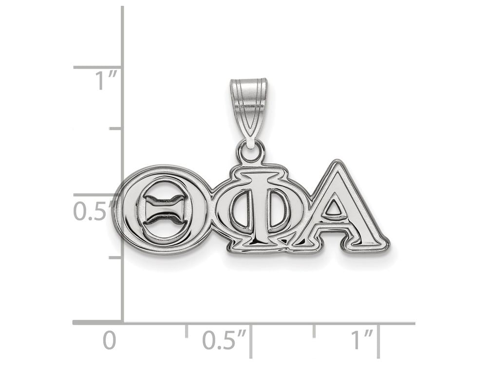 LogoArt Sterling Silver Theta Phi Alpha Medium Pendant Necklace