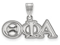 LogoArt Sterling Silver Theta Phi Alpha Medium Pendant Necklace