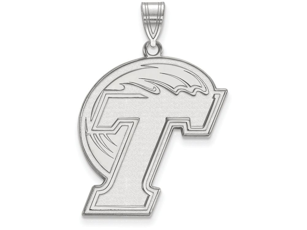 LogoArt Sterling Silver Tulane University XL Pendant Necklace