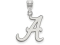 LogoArt Sterling Silver University Of Alabama Medium Pendant Necklace