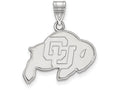 LogoArt Sterling Silver University Of Colorado Medium Pendant Necklace