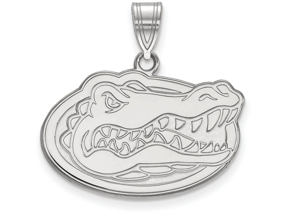 LogoArt Sterling Silver University Of Florida Medium Pendant Necklace