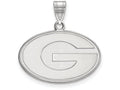 LogoArt Sterling Silver University Of Georgia Medium Pendant Necklace