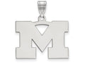 LogoArt Sterling Silver Michigan (univ Of) Medium Pendant Necklace