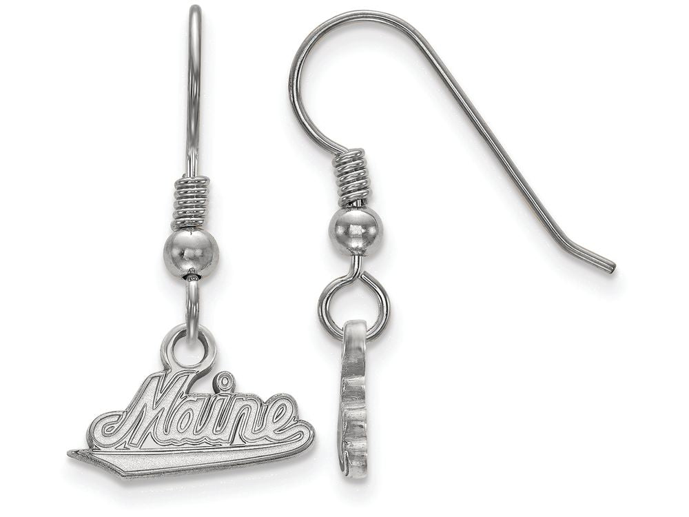 LogoArt Sterling Silver University Of Maine Small Dangle Earrings Wire