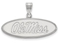 LogoArt Sterling Silver University Of Mississippi Medium Pendant Necklace
