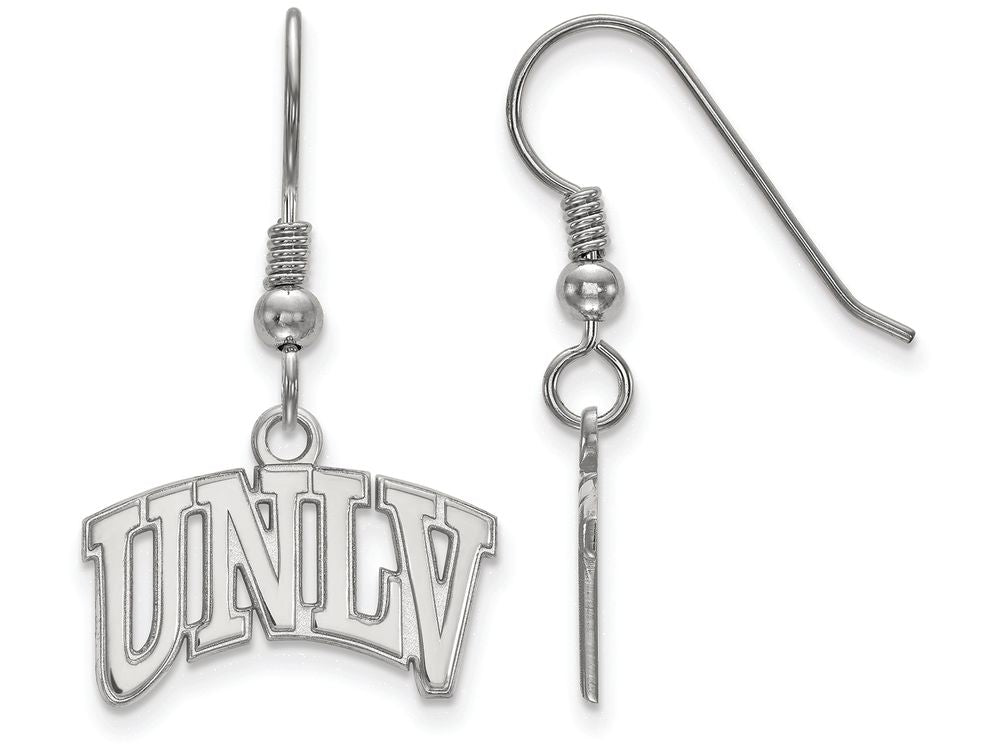 LogoArt Sterling Silver University Of Nevada Las Vegas Small Dangle Earrings Wire